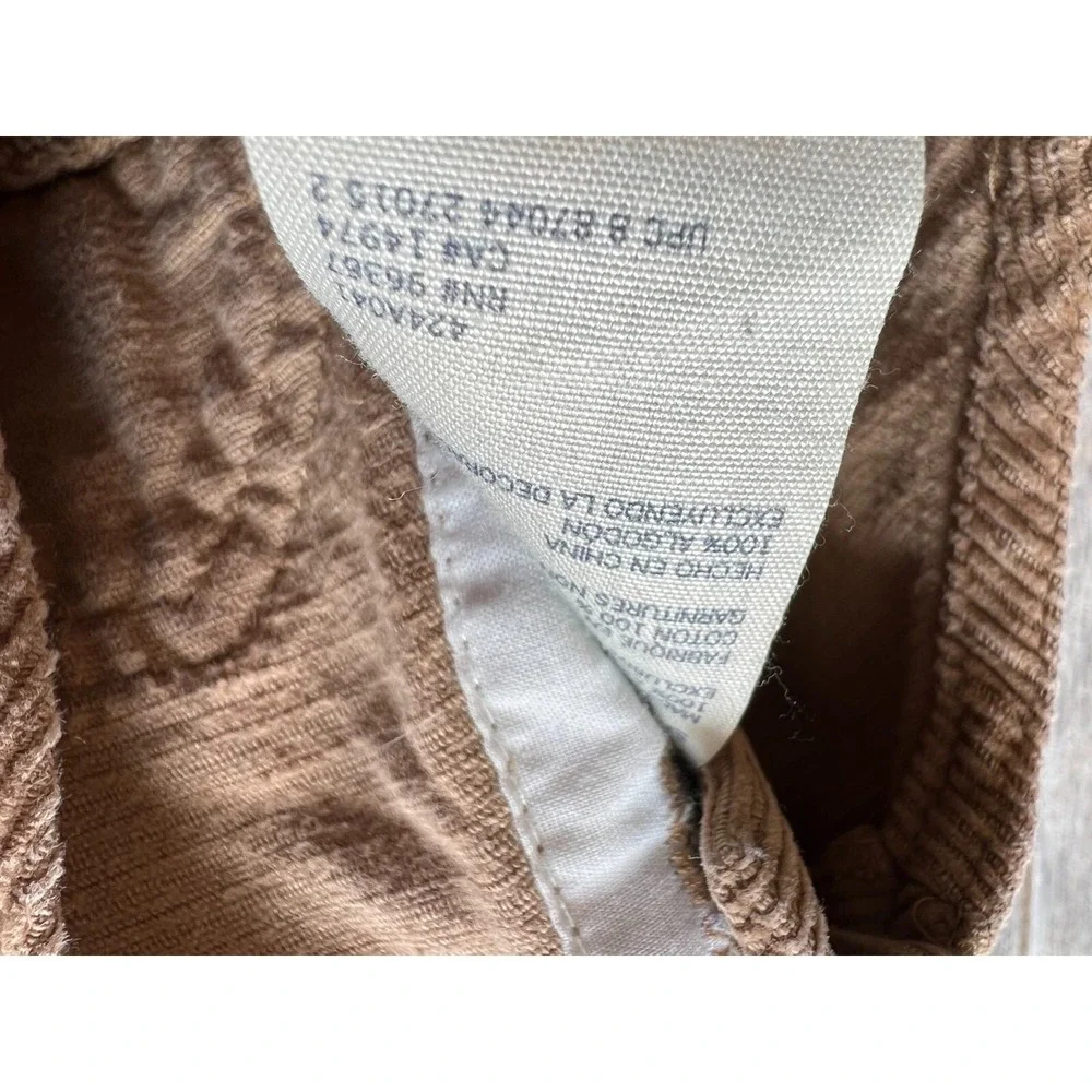 OshKosh B'Gosh Corduroy Overalls 9 Months Tan Plaid Lined Carpenter Baby Infant